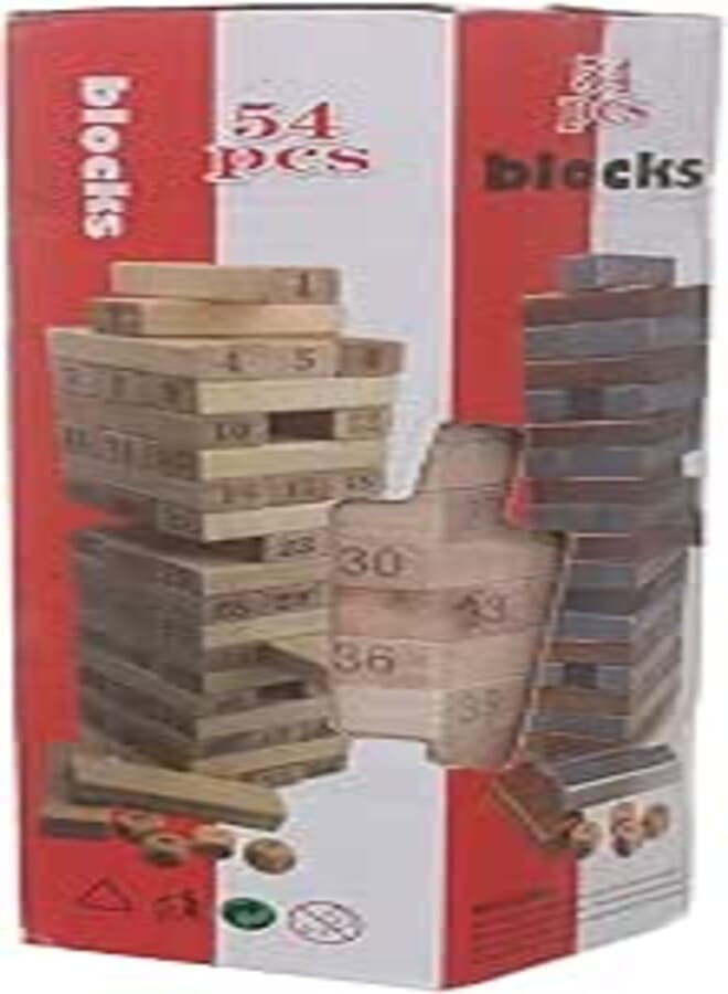 Generic Block Tower Set - 54 Pieces