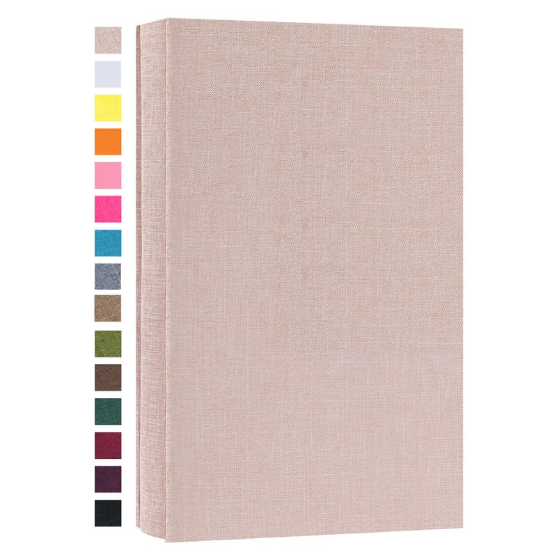 potricher Photo Album for 4x6 300 Horizontal Pockets Linen Cover Small Capacity Picture Book for Family Wedding Baby and Anniversary Beige