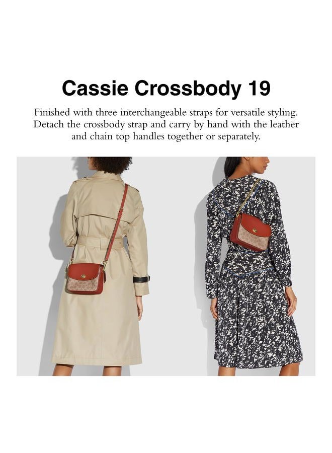 Winitas COACH Coated Canvas Signature Cassie Crossbody 19, Tan Rust, One Size  - Image 2