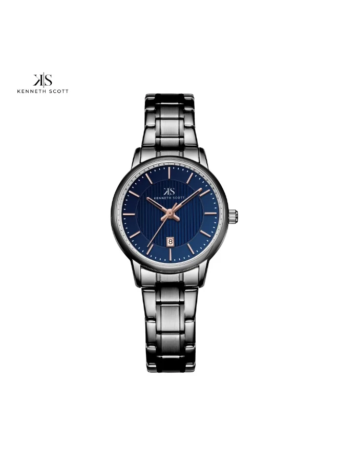 KENNETH SCOTT Stainless Steel Analog Watch K22528-XBXN - 29 mm