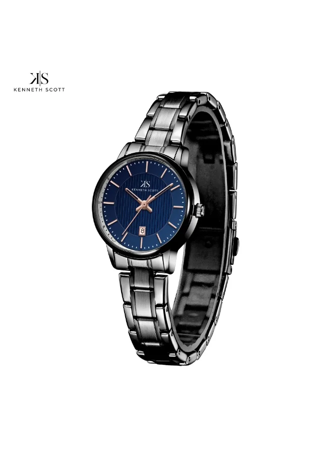 KENNETH SCOTT Stainless Steel Analog Watch K22528-XBXN - 29 mm