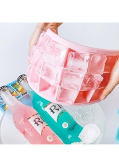Reko Ice Cube Mold Ice Tray Mold Food Grade Silicone With Lid 24 Grid  - Image 3