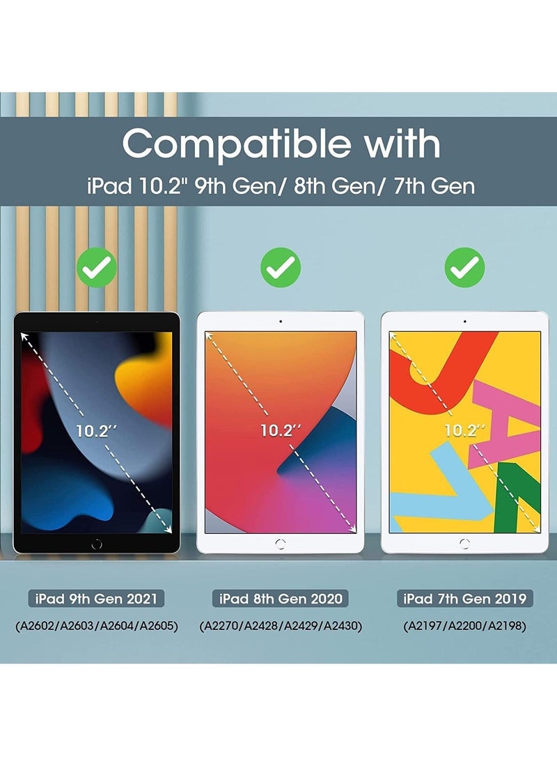 JAJEEK iPad 10.2 Case - Compatible with 9th Generation (2021), 8th Generation (2020), 7th Generation (2019) - Slim Translucent Hard PC Protective Smart Cover with Stand - Purple - Image 2