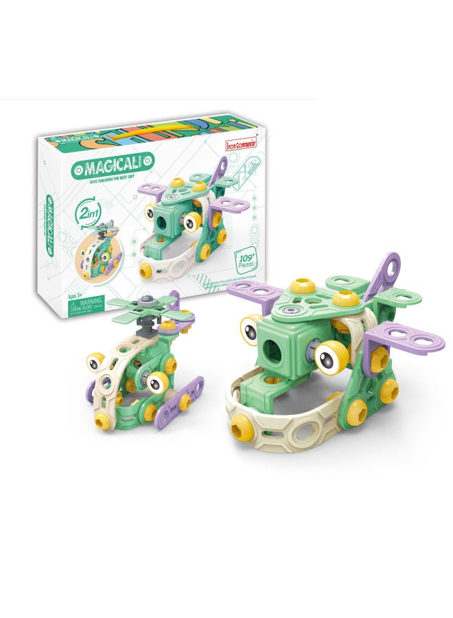 Children's Disassembly And Assembly Screw Toy Car Detachable Assembly Engineering Toy Car Science And Education Screw Assembly Toy-Color:9-in -1 Engineering Series 816J-46 - Image 5