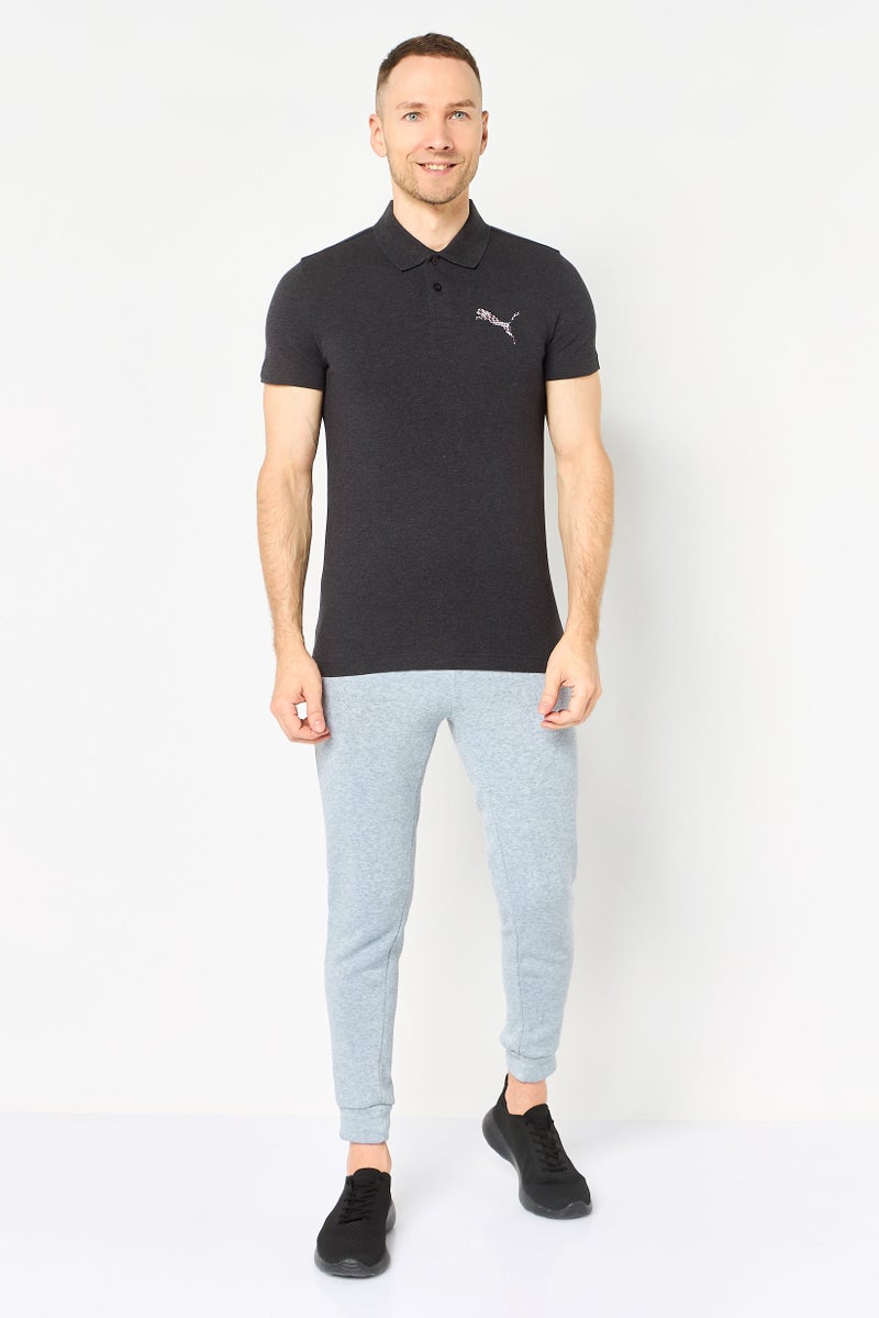 PUMA Men Slim Fit Short Sleeve Outdoor Polo Shirt, Dark Heather Grey - Image 2