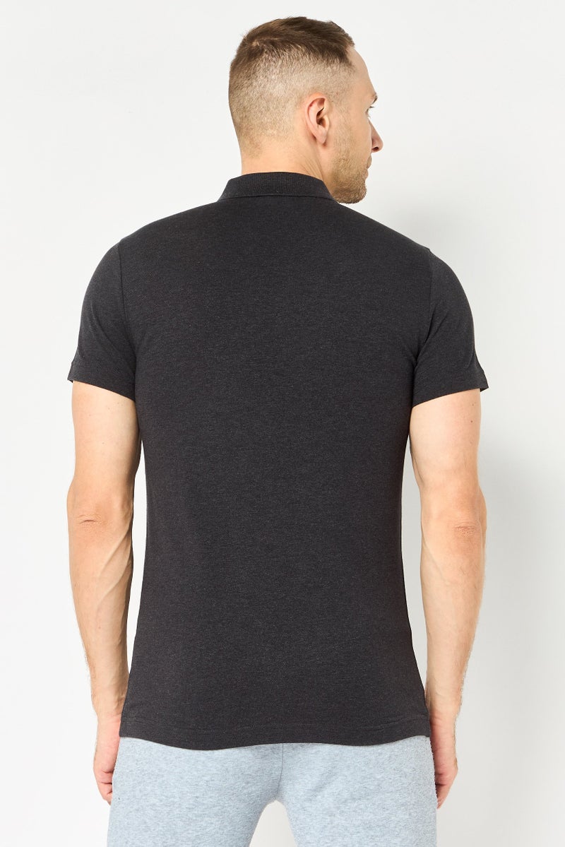 PUMA Men Slim Fit Short Sleeve Outdoor Polo Shirt, Dark Heather Grey - Image 4