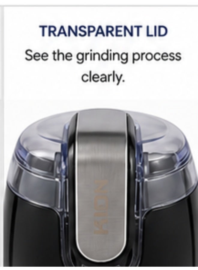 KION Coffee Grinder 200W – 70g Capacity Electric Coffee Grinder with Stainless Steel Body - KHR/5009 0.7 kg 200 W KHR/5009 Multicolour - Image 2