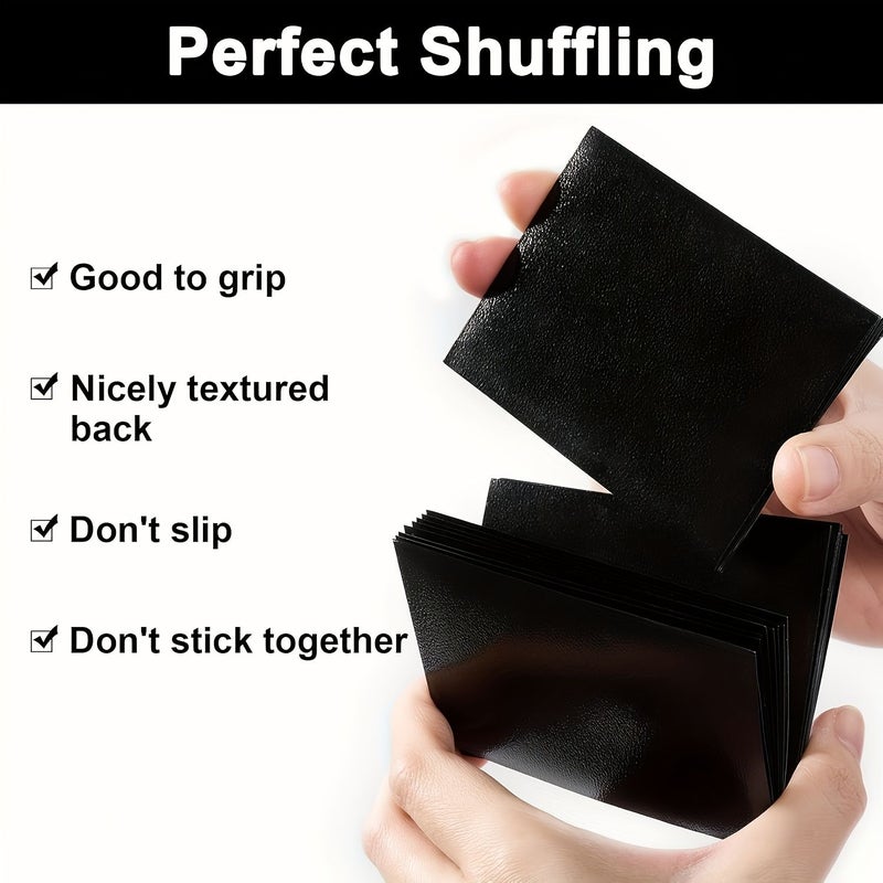 150 Matte Black Card Sleeves for Trading Cards Smooth Shuffle Protection - Image 4
