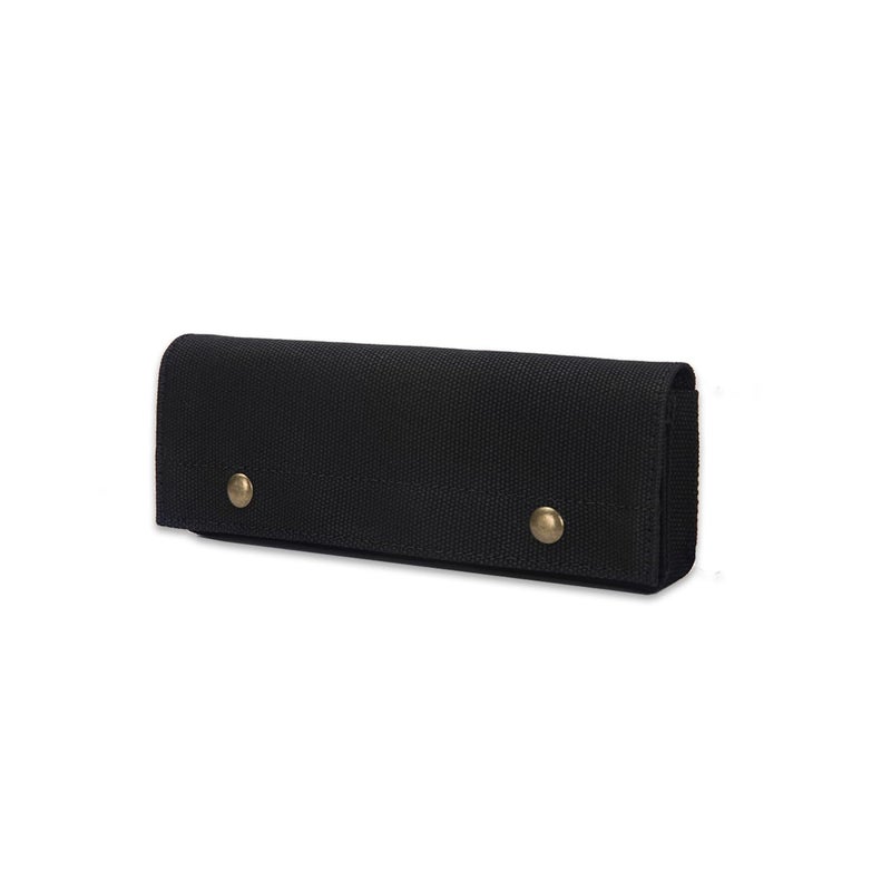YONBEN Canvas Pencil Case Simple Multifunctional Clamshell Magnetic Buckle Stationery Box Pencil Bag Black S - Image 2