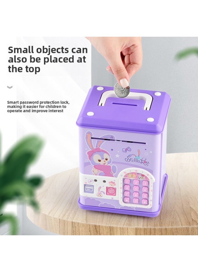 Ly Piggy Bank 2024 Children Boys And Girls Only Can't Enter And Save Large Capacity Safety Box Password-Color:Hello Kitty☆Swipe The Card To Open + Chinese And English Bilingual + Ancient Poetry Reading * Battery Version