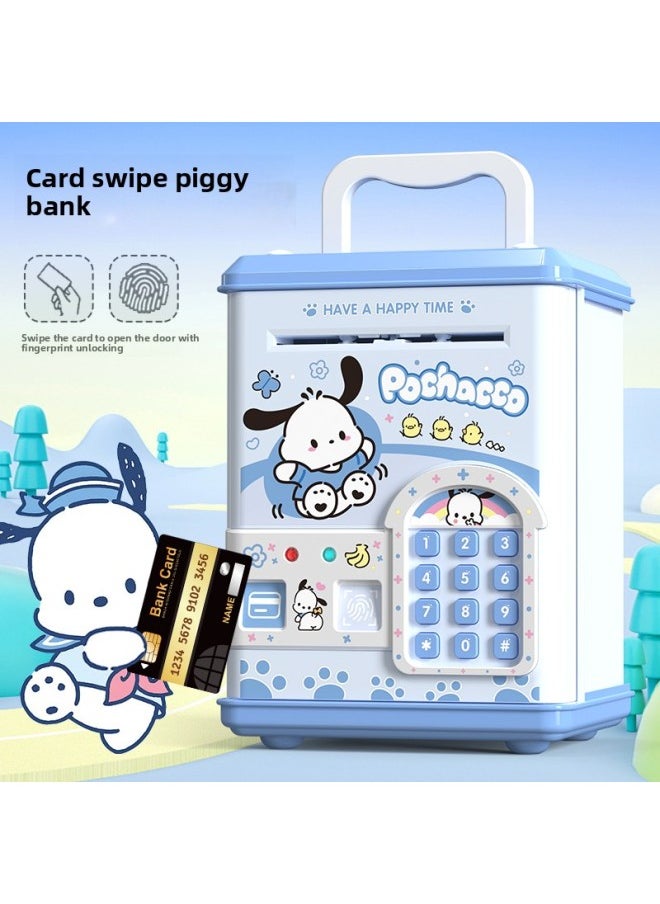 Ly Piggy Bank 2024 Children Boys And Girls Only Can't Enter And Save Large Capacity Safety Box Password-Color:Hello Kitty☆Swipe The Card To Open + Chinese And English Bilingual + Ancient Poetry Reading * Battery Version