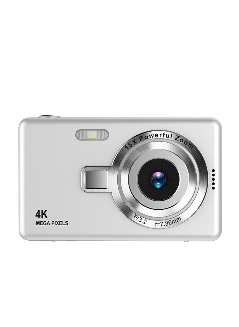 Halamine Digital Camera, FHD 4K Kids Camera 44MP Point and Shoot Digital Cameras with 32GB SD Card,White  - Image 5