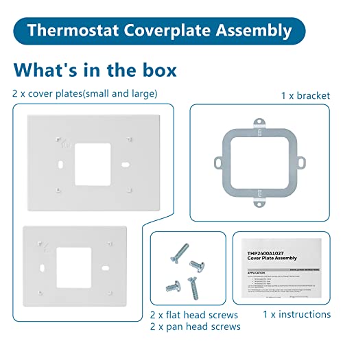 Ximoon THP2400A1027W Thermostat Wall Plate Fits Thermostat RTH9585WF RTH9580WF TH9320WF RTH9585WF1004 TH9320WF5003 Coverplate Assembly Wall Mount Plate - Image 5
