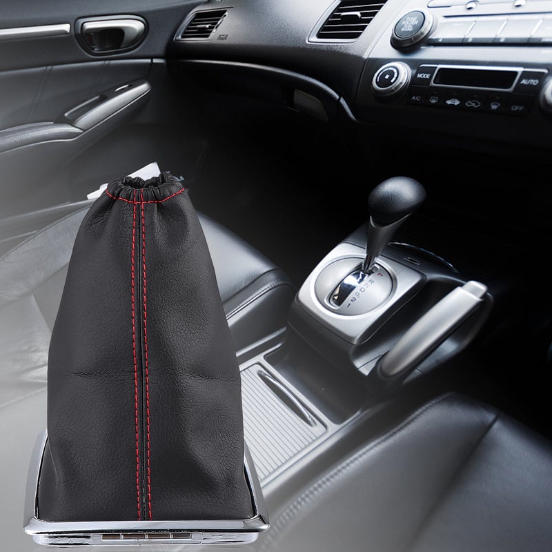 Universal Leather Gear Stick Cover Manual Gear Shifter Gaiter Cover - Image 2