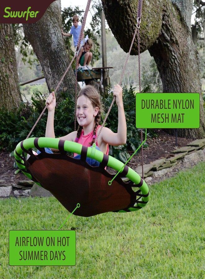 Swurfer Orbit 40 Inch Saucer Tree Swing for Kids, Outdoor Round Flying Saucer Swing Seat for Backyard, Weather Resistant, Padded Frame, Mesh, Durable, Quick and Easy Tool Free Assembly, Ages 3 and Up - Image 5