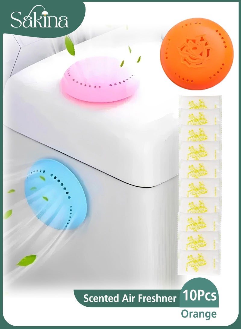 Sakina 10pcs Jasmine Scented Air Freshener Tablets - Long-Lasting Odor Eliminator for Home, Car, Bathroom, Closet & Wardrobe - Compressed Solid Deodorizer with Extra Shell - Image 1