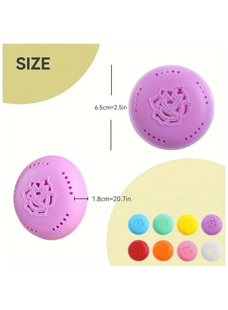 10pcs Jasmine Scented Air Freshener Tablets - Long-Lasting Odor Eliminator for Home, Car, Bathroom, Closet & Wardrobe - Compressed Solid Deodorizer with Extra Shell  - Image 4