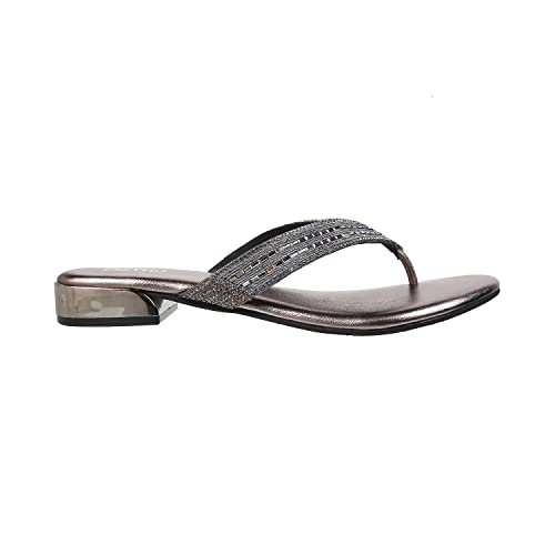 Metro Women's Metallic Faux Leather Ethnic Slip-on Fashion Sandals UK/8 EU/41 (35-4988) - Image 3