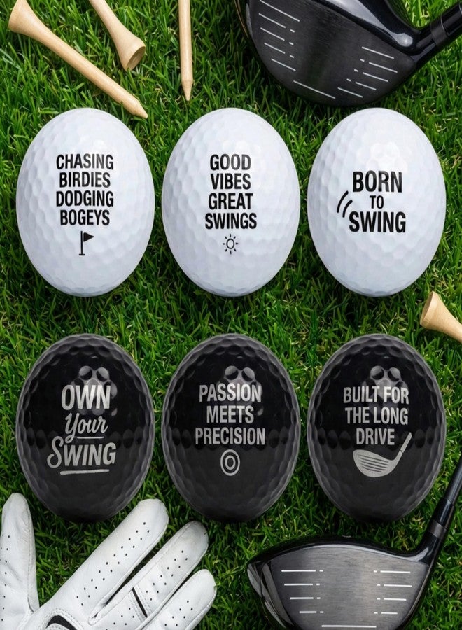 Thorza Inspirational Golf Balls – Fun & Motivational Quote Golf Ball Set (6 Pack), Unique Golf Gift for Men, Dad & Golf Lovers - Image 4