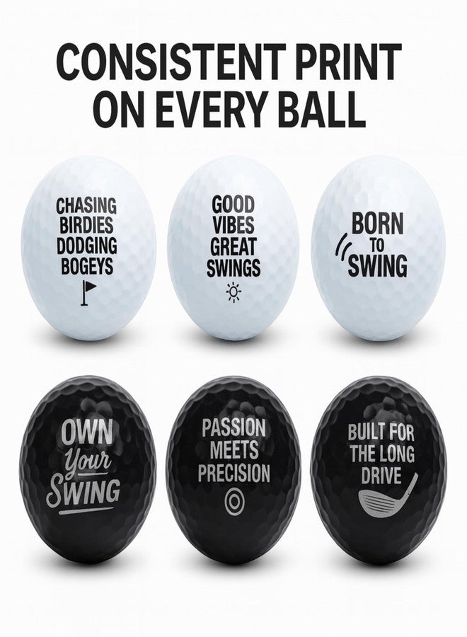 Thorza Inspirational Golf Balls – Fun & Motivational Quote Golf Ball Set (6 Pack), Unique Golf Gift for Men, Dad & Golf Lovers - Image 5