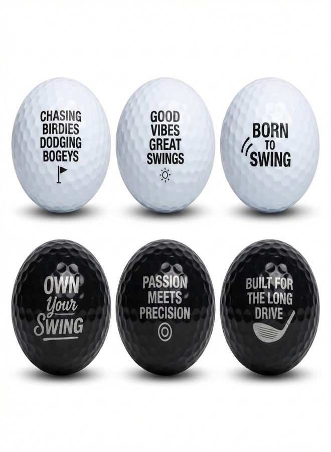 Thorza Inspirational Golf Balls – Fun & Motivational Quote Golf Ball Set (6 Pack), Unique Golf Gift for Men, Dad & Golf Lovers - Image 1