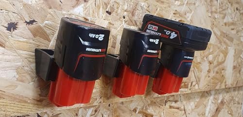 StealthMounts M12 Battery Holder 6 Pack - ABS Plastic Milwaukee Battery Storage, Wall Mount, UK Made - Image 3