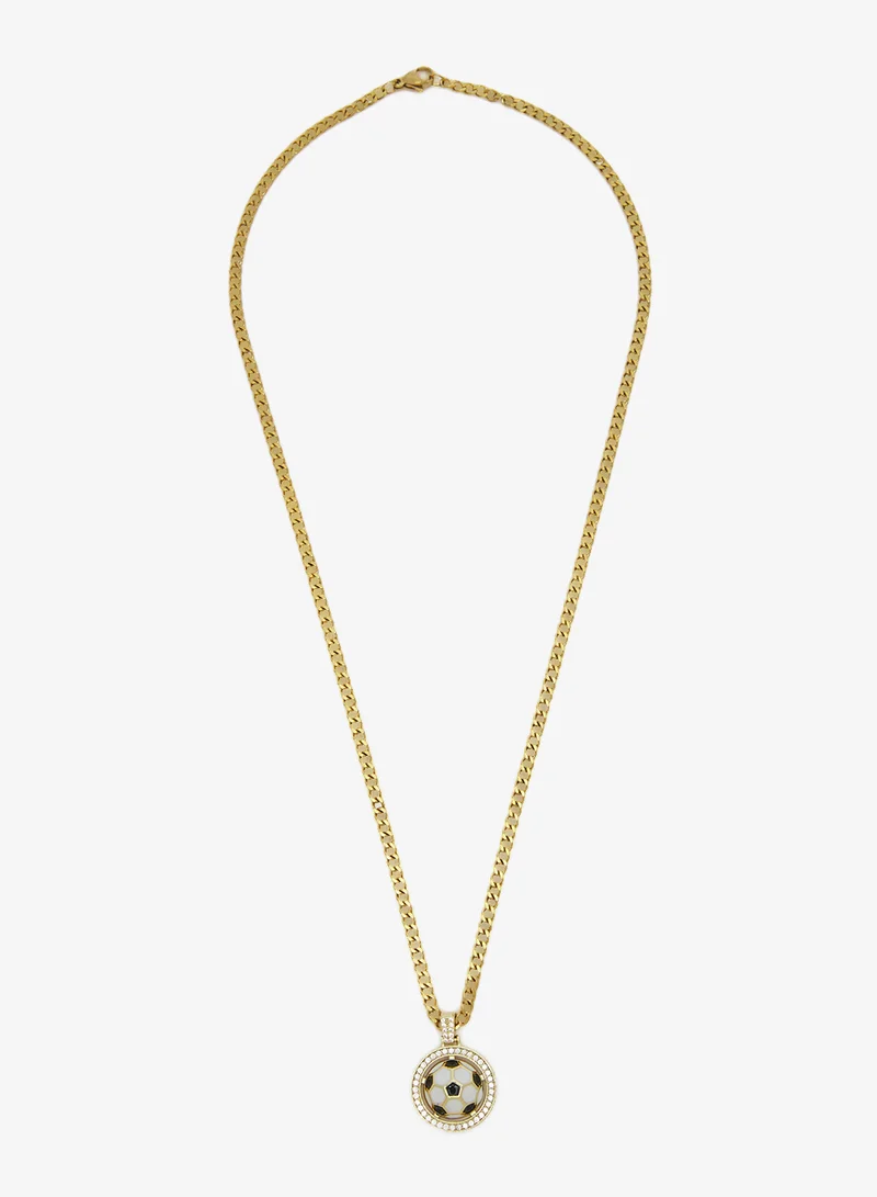 Seventy Five Soccer Ball Pendant Necklace