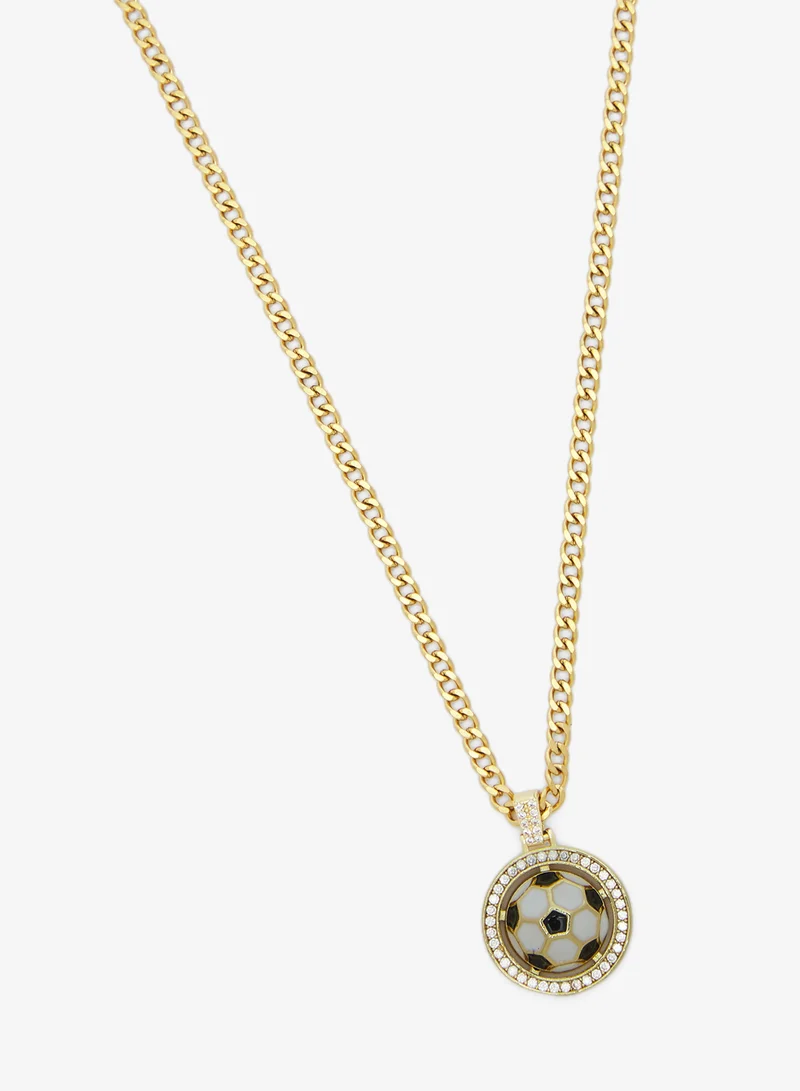 Seventy Five Soccer Ball Pendant Necklace