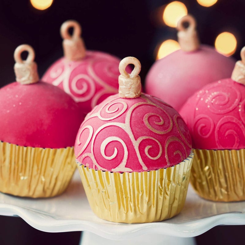 Sumind 400 قطعة من بطانات الكعك الصغيرة، أكواب خبز من الفويل، بطانات كعك معدنية ملونة لخبز العطلات، مافن وكعك (ذهبي) - Image 4