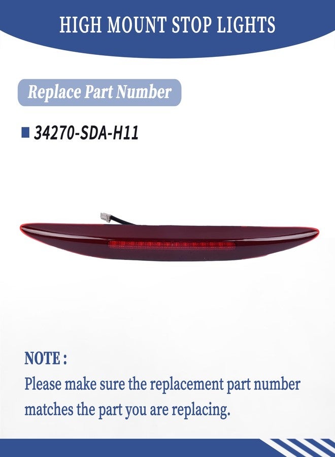 Getfarway Rear Stop Light LED High Mount Stop Light 3rd Brake Lamp Waterproof 34270-SDA-A11 34270-SDA-H11 Compatible with Honda Accord 2006 2007 - Image 3