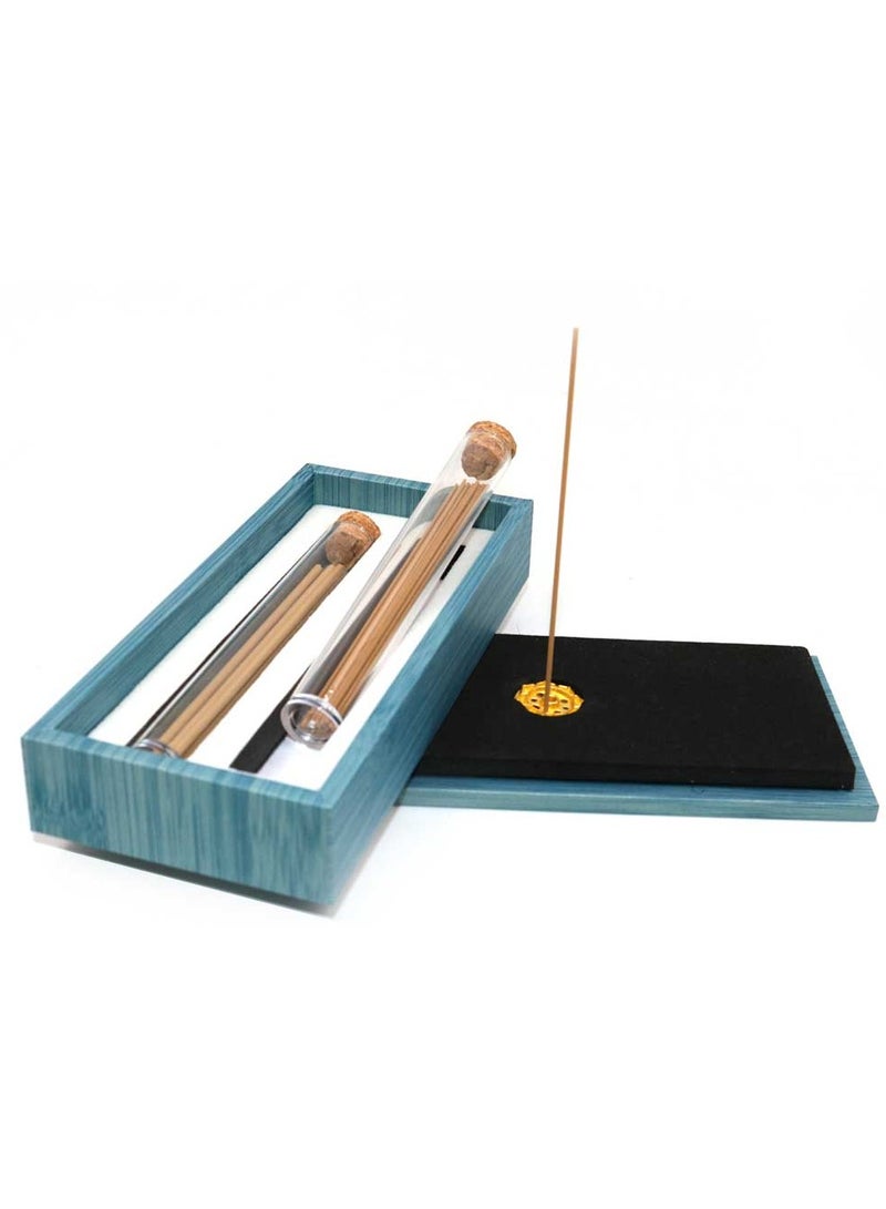 Bakhoor BoSidin Premium Cambodian Oud Incense Gift Set – 1.3mm and 3mm Sticks in Tubes with Beautiful Holder Pure Agarwood Fragrance in Elegant Box  - Image 3