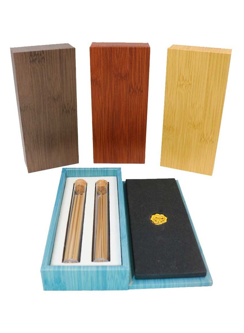 Bakhoor BoSidin Premium Cambodian Oud Incense Gift Set – 1.3mm and 3mm Sticks in Tubes with Beautiful Holder Pure Agarwood Fragrance in Elegant Box  - Image 4