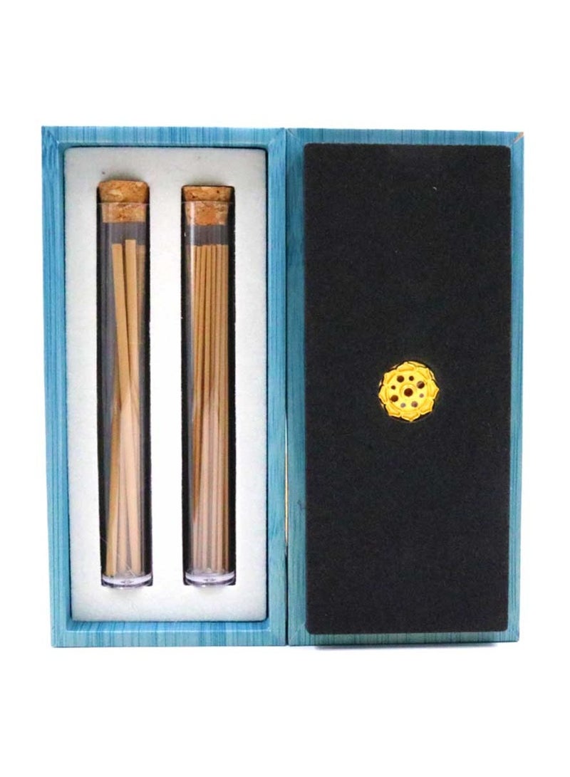 Bakhoor BoSidin Premium Cambodian Oud Incense Gift Set – 1.3mm and 3mm Sticks in Tubes with Beautiful Holder Pure Agarwood Fragrance in Elegant Box  - Image 1