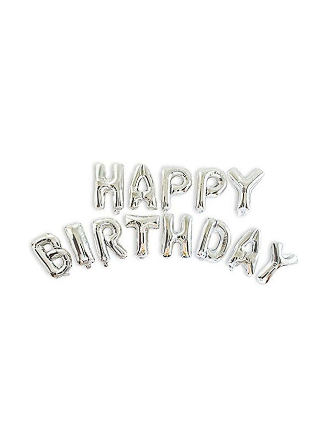 NIBEMINENT 13-Piece Shining Alphabet Happy Birthday Letter Hanging Foil Balloon Set