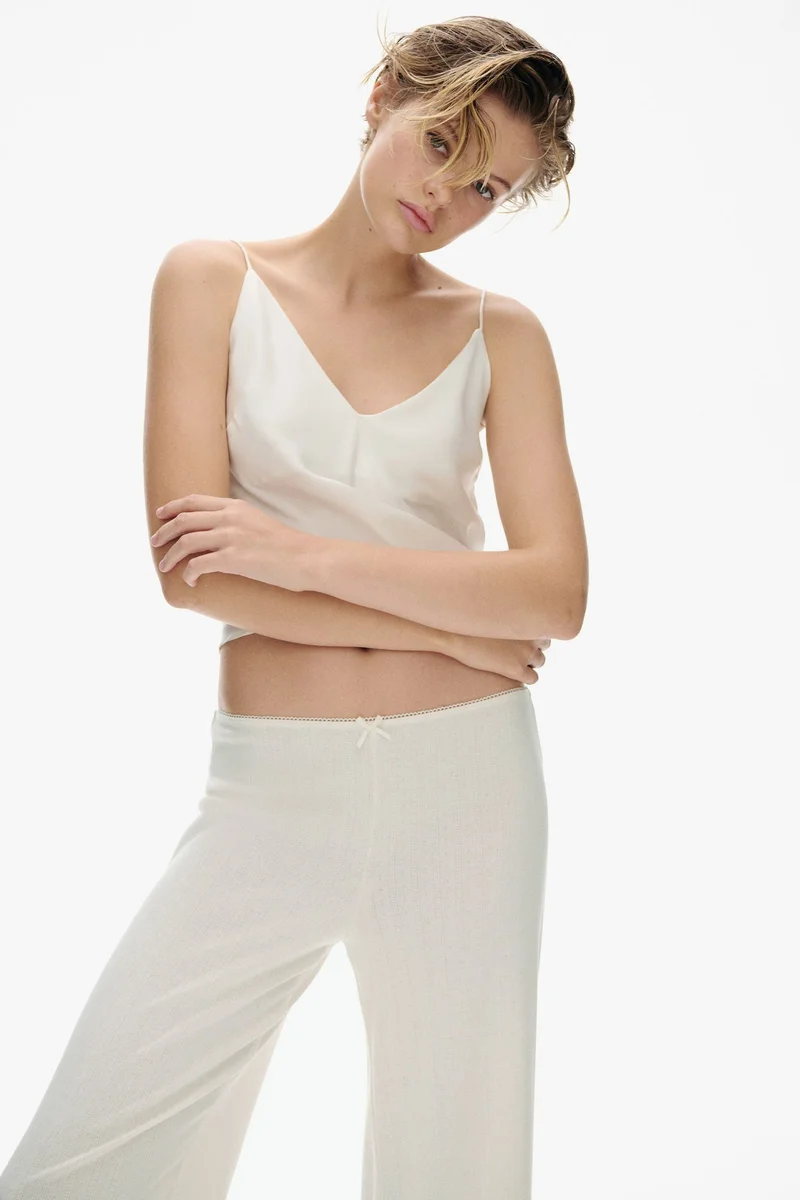 H&M Pointelle jersey trousers