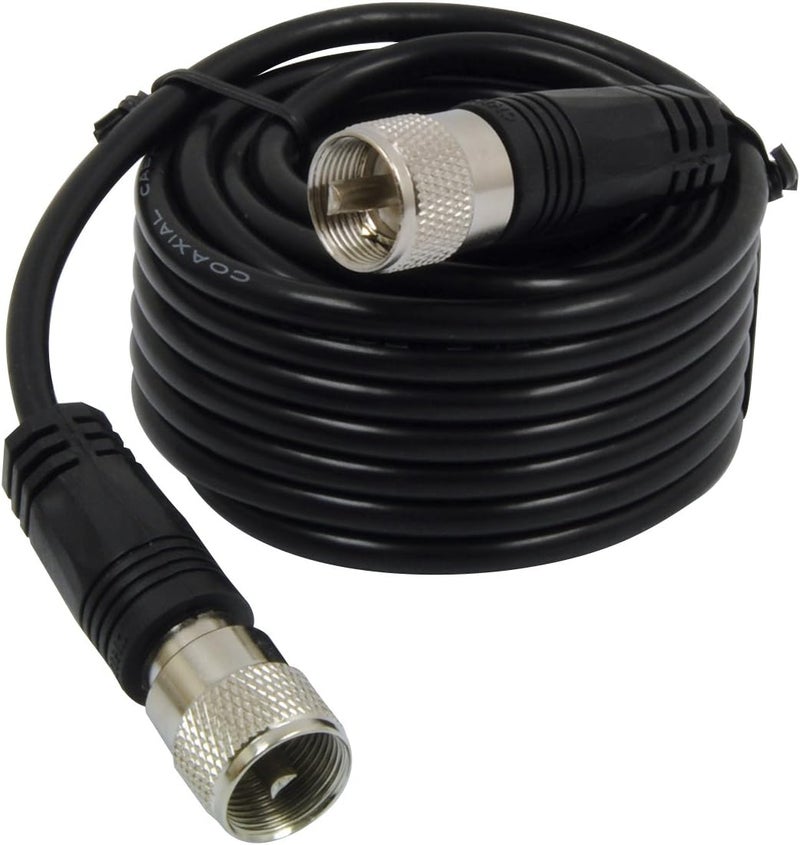 RoadPro RG58AU Coaxial Cable wMolded PL259 Connectors 18 feet  - Image 1