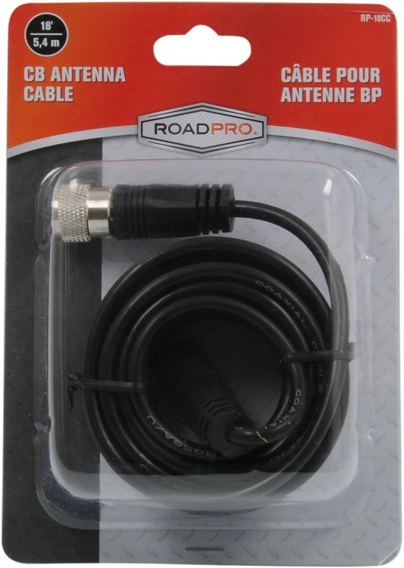 RoadPro RG58AU Coaxial Cable wMolded PL259 Connectors 18 feet  - Image 4
