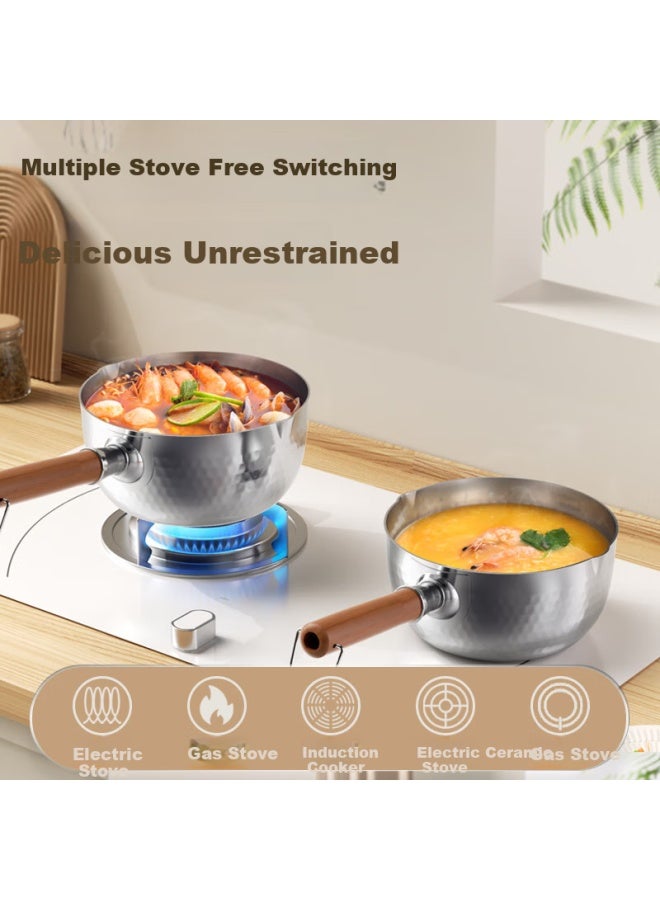 Kobach Snowflake Pot 316l Stainless Steel Milk Pot Three-layer Thickened Baby Food Pot Noodle Pot With Steamer Insert Compatible With Stove Universal 18cm - Image 4