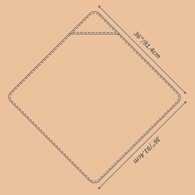 POLYTE Premium Hypoallergenic Microfiber Hooded Baby Bath Towel 36 x 36 in 2 Pack White wYellowBlue Trim - Image 3