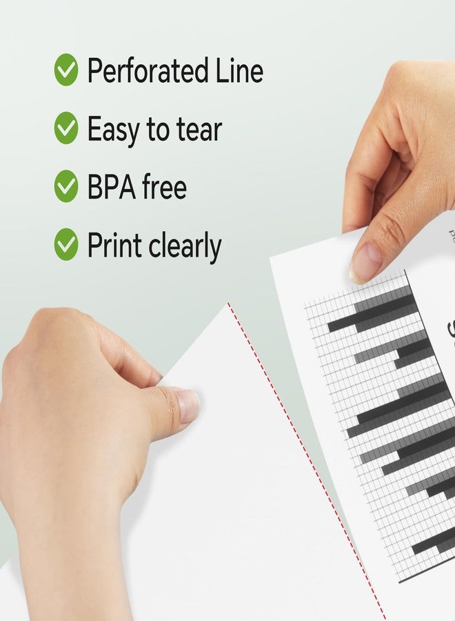 HPRT Thermal Paper 8.5 x 11 200 Sheets Thermal Printer Paper Compatible with HPRT/iDPRT/PRT Portable Printers, MT610 MT888 US Letter Continuous Folding Thermal Paper for Most Portable Thermal Printers - Image 4