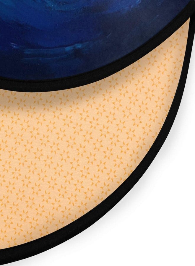 سجادة أرضية دائرية زرقاء بتصميم أسماك قرش لطيفة من Vdsrup، مانعة للانزلاق وماصة للماء، مثالية لليوغا، مناسبة للمداخل وغرف النوم والمعيشة والأرائك، ديكور منزلي أنيق. - Image 4