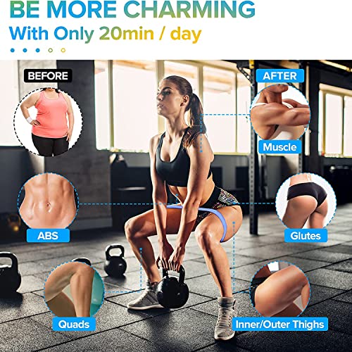 FirstFit Natural Rubber Resistance Loop Bands, Resistance Exercise Bands for Legs Butt, Stretching, Strength Training, Workout Bands Yoga Fitness Bands (12 x 2 inch) (Sky Blue, Purple, Dark Blue) - Image 5
