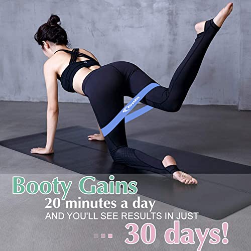 FirstFit Natural Rubber Resistance Loop Bands, Resistance Exercise Bands for Legs Butt, Stretching, Strength Training, Workout Bands Yoga Fitness Bands (12 x 2 inch) (Sky Blue, Purple, Dark Blue) - Image 2
