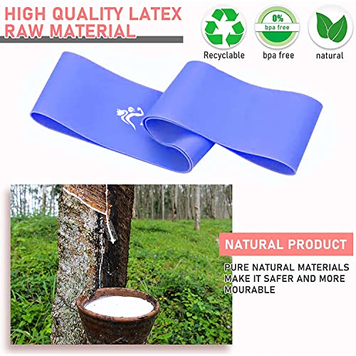 FirstFit Natural Rubber Resistance Loop Bands, Resistance Exercise Bands for Legs Butt, Stretching, Strength Training, Workout Bands Yoga Fitness Bands (12 x 2 inch) (Sky Blue, Purple, Dark Blue) - Image 3