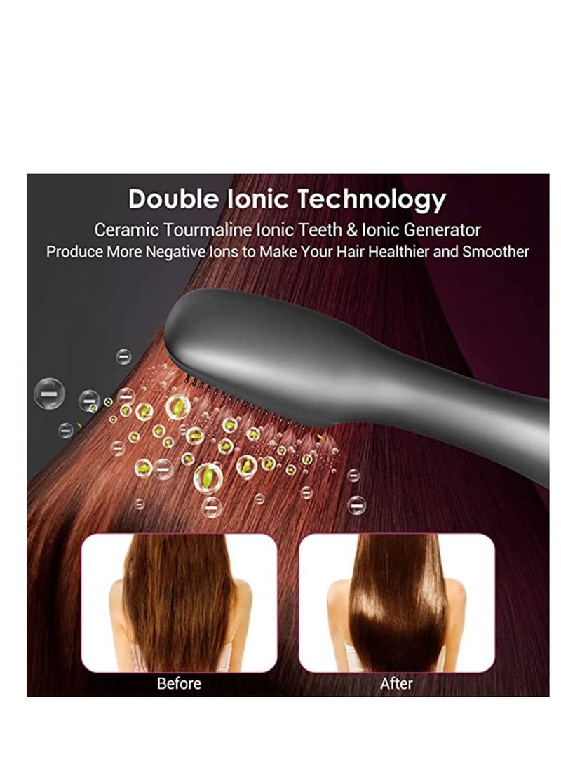 Hair Dryer Brush 3 in 1 Hot Air Brushes Blow Dryer Brush Hair Comb One Step Electric Hair Brushes Hair Straightener (gold) - Image 4