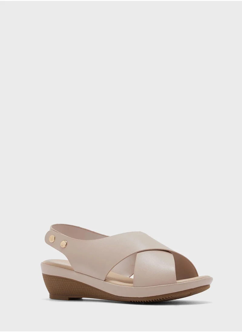 Vincci Multi Strap Wedge Sandals