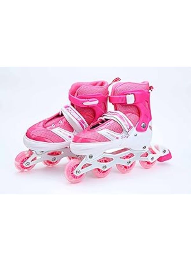 Generic Skating shoes single row - adjustable roller skate shoes, fuchsia size (31:34) 