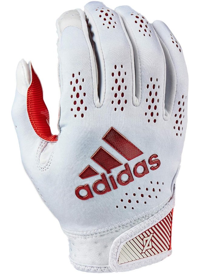 Adidas adidas Adizero 11 Adult Football Receiver Glove, White/Red, X-Large  - Image 1