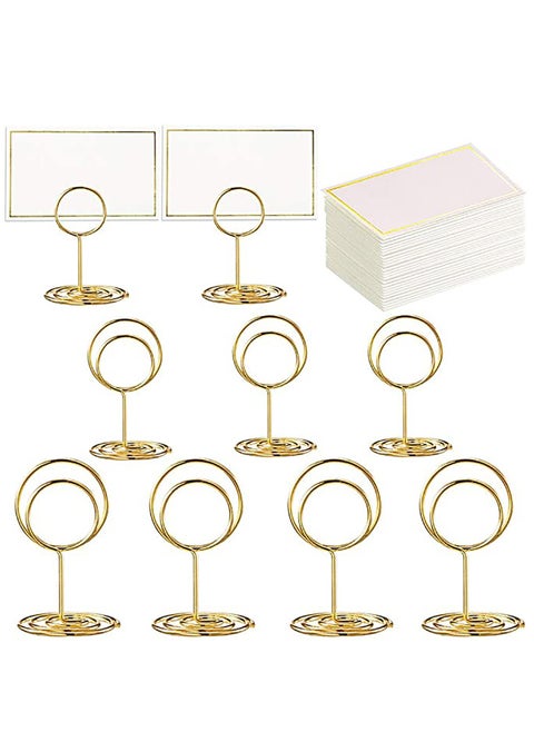 24 pcs Place Card Holder Memo Clip Photo Table Number Gold Holder, Stand, Paper Menu Stand