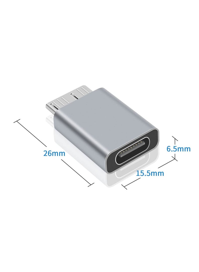 USB C to Micro B Adapter, Type C to Micro B Cable Adapter, 2Pack Micro B to USB C 3.1 Gen2 Adapter for Hard Drive Cable, USB C Hard Drive Cable Adapter for USB 3.0 External Portable SSD HDD - Image 5